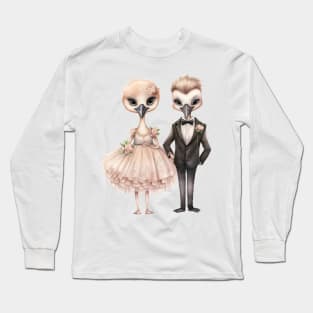 Ostrich Couple Gets Married Long Sleeve T-Shirt